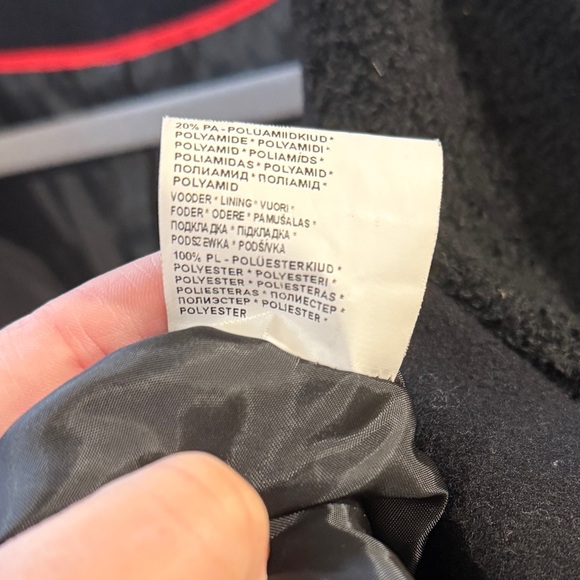 Vintage European Wool Cashmere Structured Minimalist Black Coat Size 6 (EU36) - Picture 7 of 8